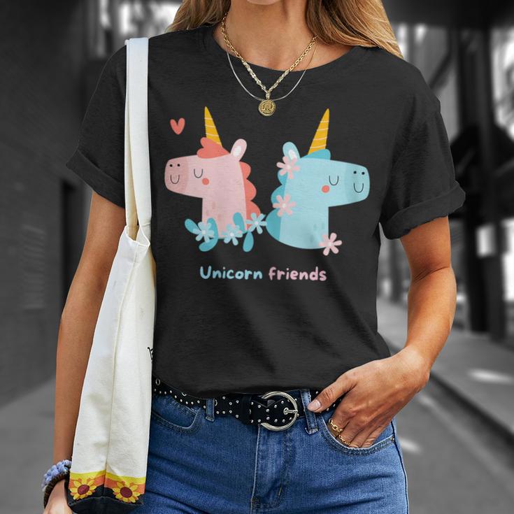 Unicorn Friends Einhorn Freunde Mädchen Kinder T-Shirt Geschenke für Sie