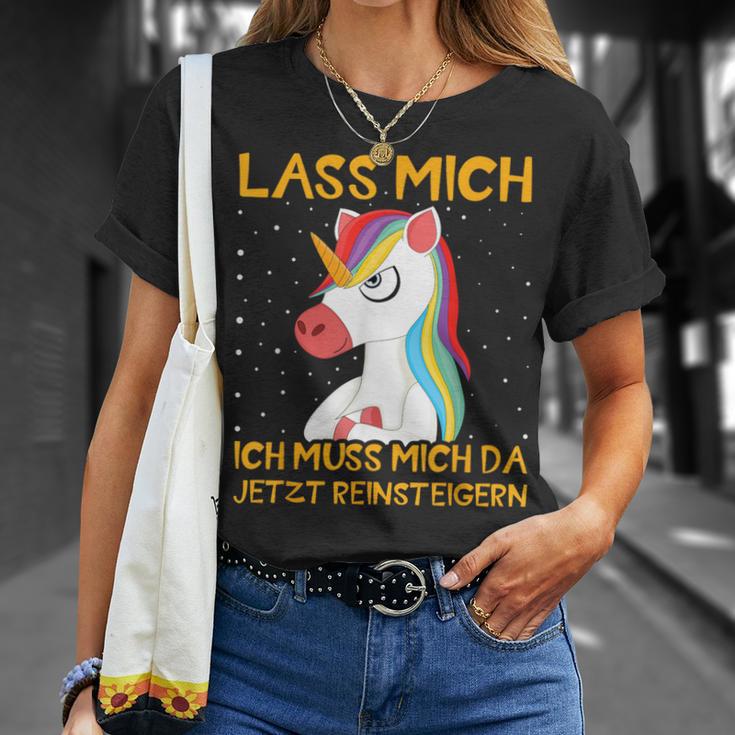 Unicorn Lass Mich Ich Muss Mich Da Jetzt Reineigern T-Shirt Geschenke für Sie