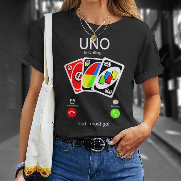 Uno Ruft An Und Ich Muss Für Männer Frauen Kinder Werden T-Shirt Geschenke für Sie