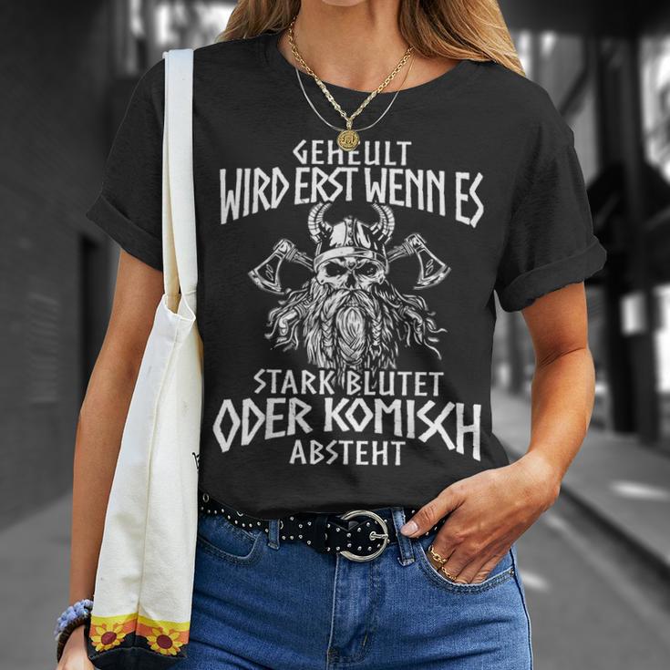 Viking Nordic Compass Wolf Nordic Germanic Midgard T-Shirt Geschenke für Sie