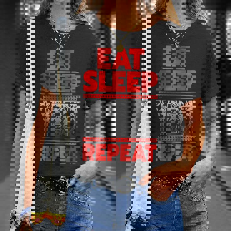 Vintage Yeet Apparel Saying Eat Sleep Repeat T-Shirt Gifts for Her