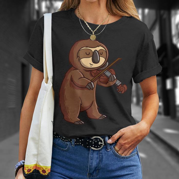 Violinist Slothioliniola Player Music Lover T-Shirt Geschenke für Sie