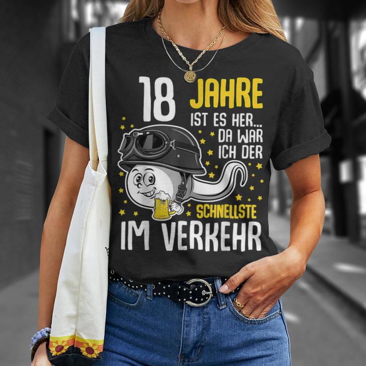 Vor 18 Jahren Der Fastest In Traffic 18Th Birthday Man T-Shirt Geschenke für Sie