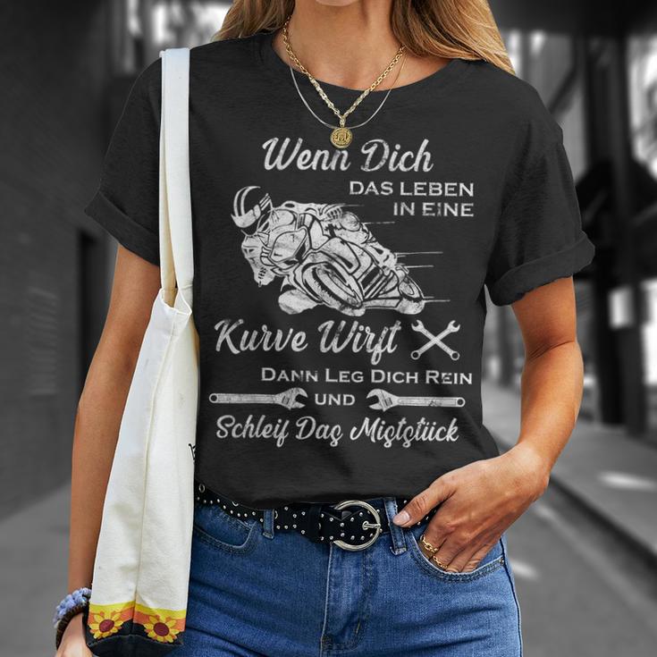 Wenn Dich Das Leben In Ein Kurve Throw T-Shirt Geschenke für Sie