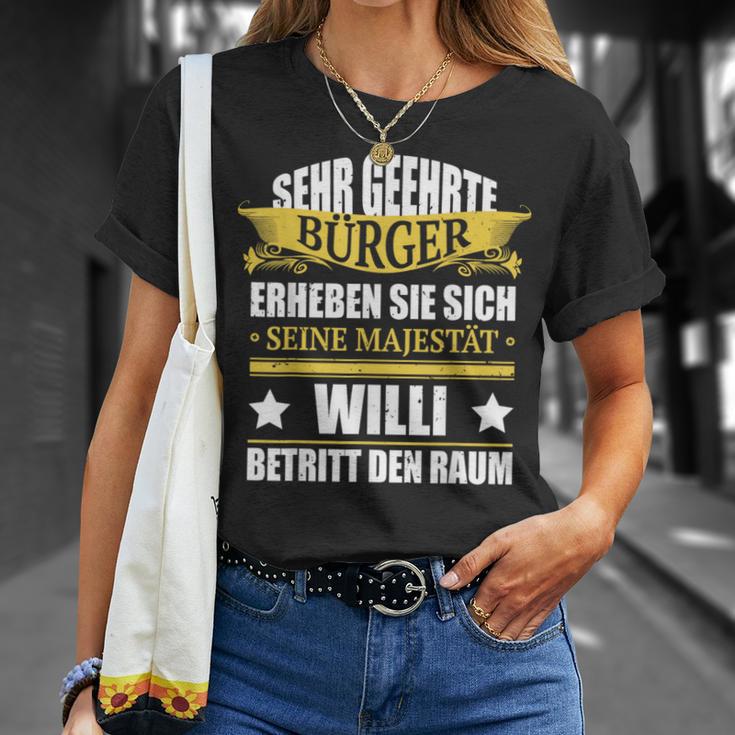 Willi Name Birthday Willi Betritt Den Raum T-Shirt Geschenke für Sie