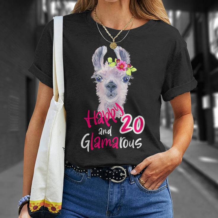 Women's 20Th Birthday 20S Birthday Decoration Lama T-Shirt Geschenke für Sie