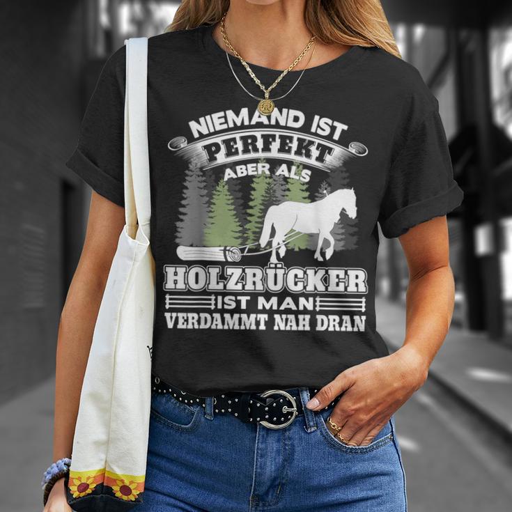 With Wooden Back With Back Horses T-Shirt Geschenke für Sie