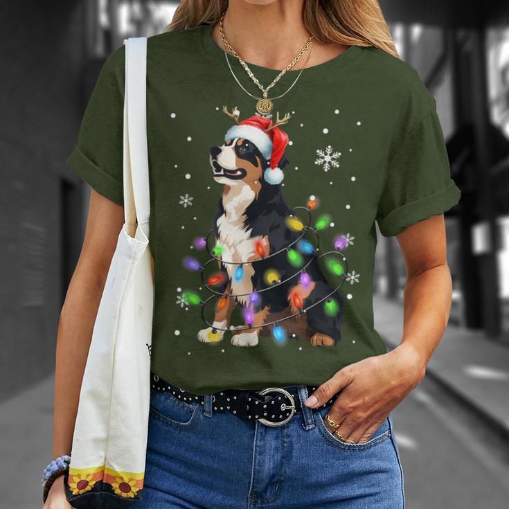 Bernese Mountain Dog Christmas Jumper Xmas Lights T-Shirt Geschenke für Sie