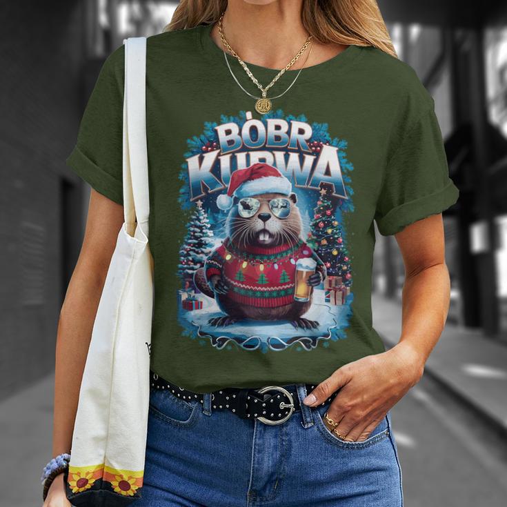 Bóbr Christmas Jumper Christmas Bieber Kurwa Costume Bobr T-Shirt Geschenke für Sie