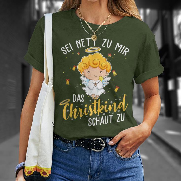 Christkind Schaut Zu Christmas Night Holiday Evening T-Shirt Geschenke für Sie