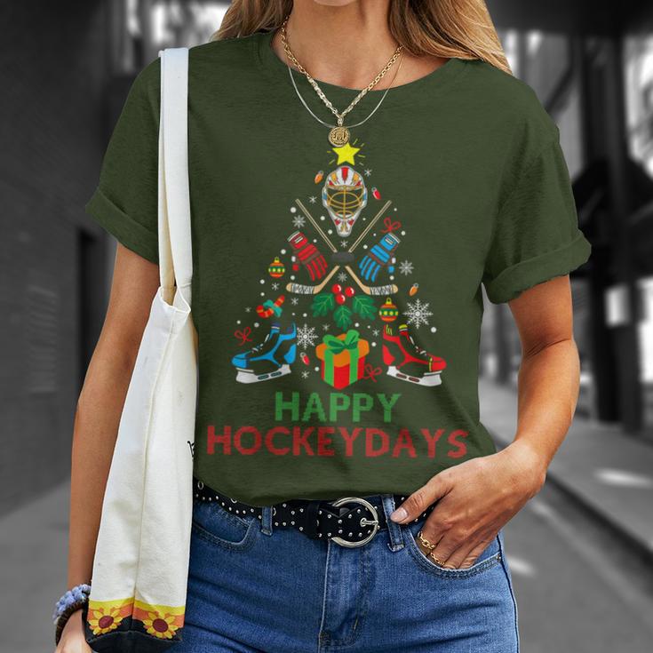 Christmas Ice Hockey Lazy Christmas Sweater Boy Girls T-Shirt Geschenke für Sie