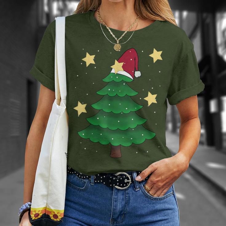 Christmas Tree Fir Christmas Children Christmas Stars Snow T-Shirt Geschenke für Sie