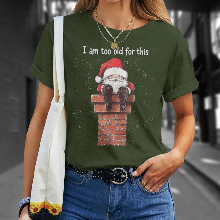 Christmas Tree Christmas Santa Chimney Christmas T-Shirt Geschenke für Sie