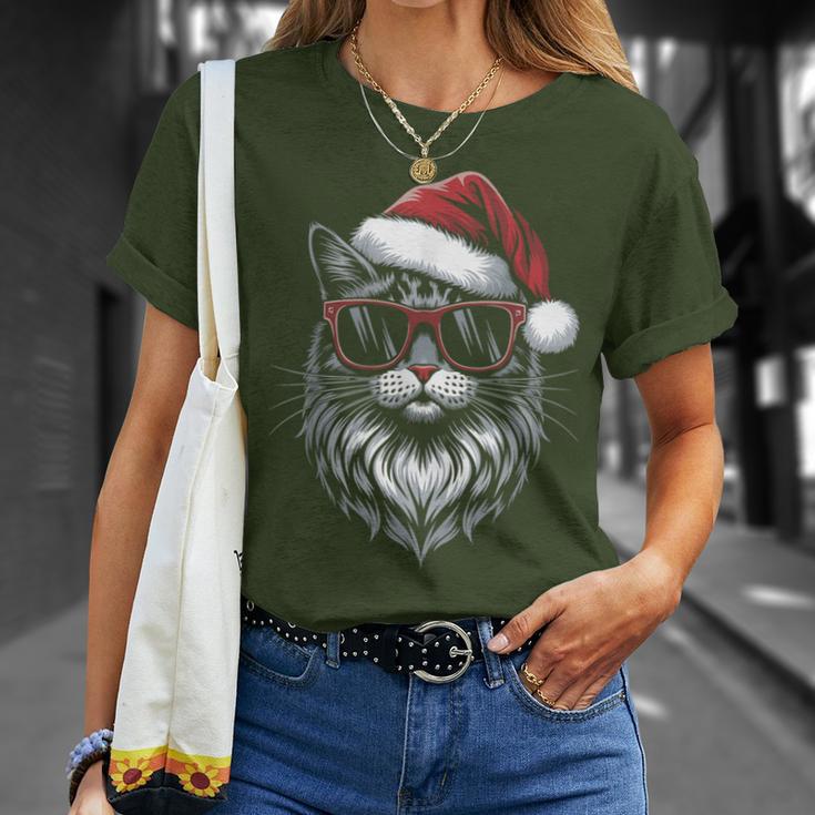 Cool Christmas Cat Santa Christmas Fun T-Shirt Geschenke für Sie