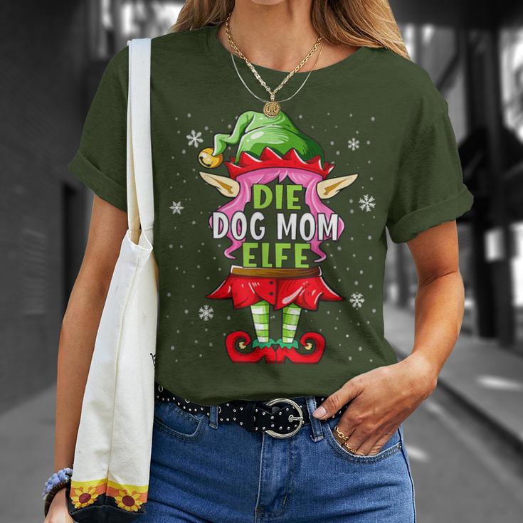 Dog Mom Elf Outfit Christmas Family Christmas T-Shirt Geschenke für Sie