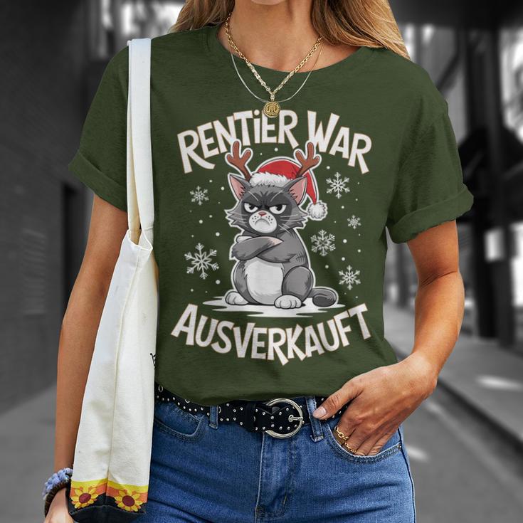 Christmas Cat Reindeer Was Out Sold Out T-Shirt Geschenke für Sie