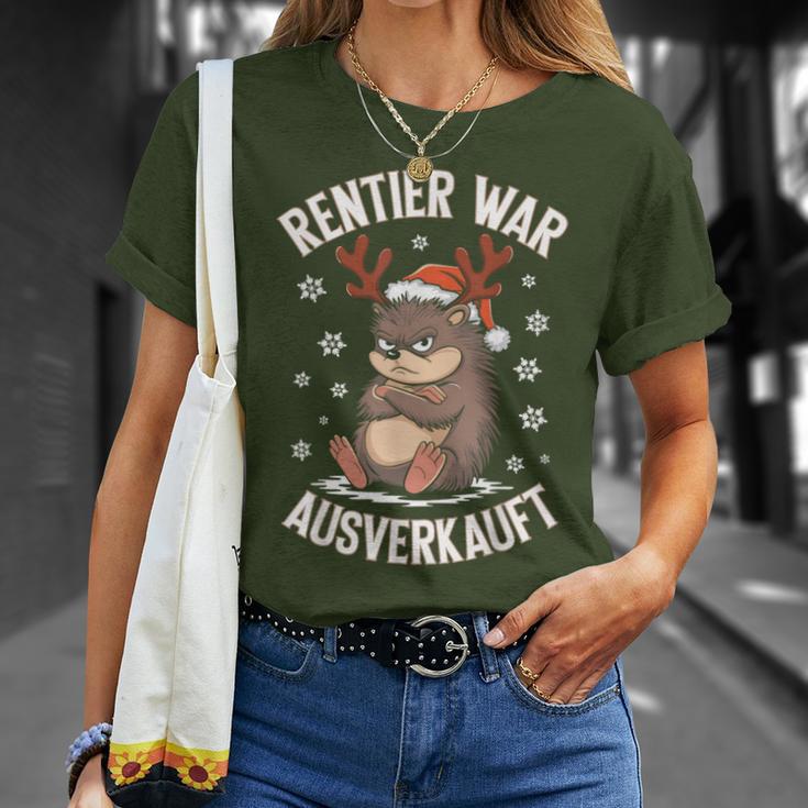 Christmas Hedgehog Reindeer Was Out Sold Out T-Shirt Geschenke für Sie