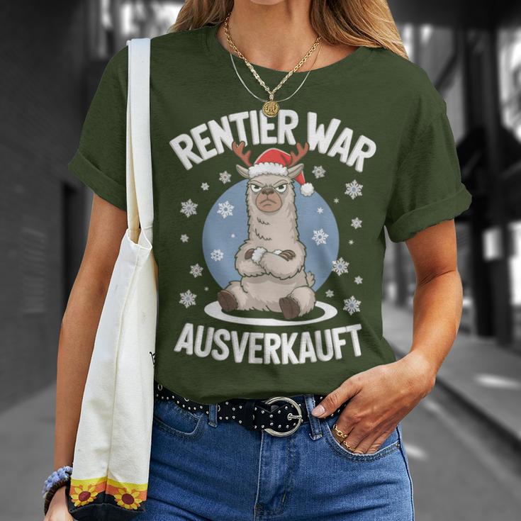 Christmas Lama Reindeer Was Out Sold Out T-Shirt Geschenke für Sie