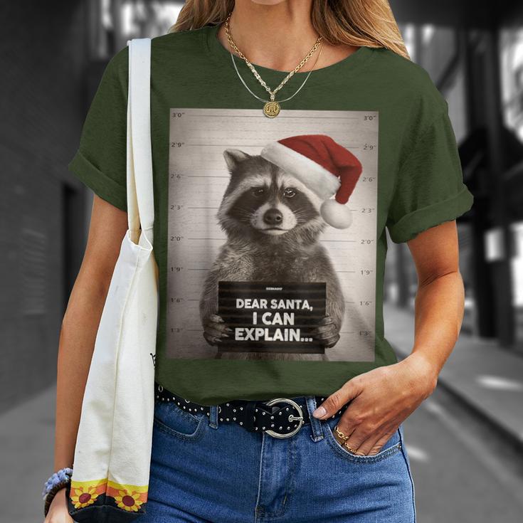 Christmas Outfit Women's Raccoon T-Shirt Geschenke für Sie