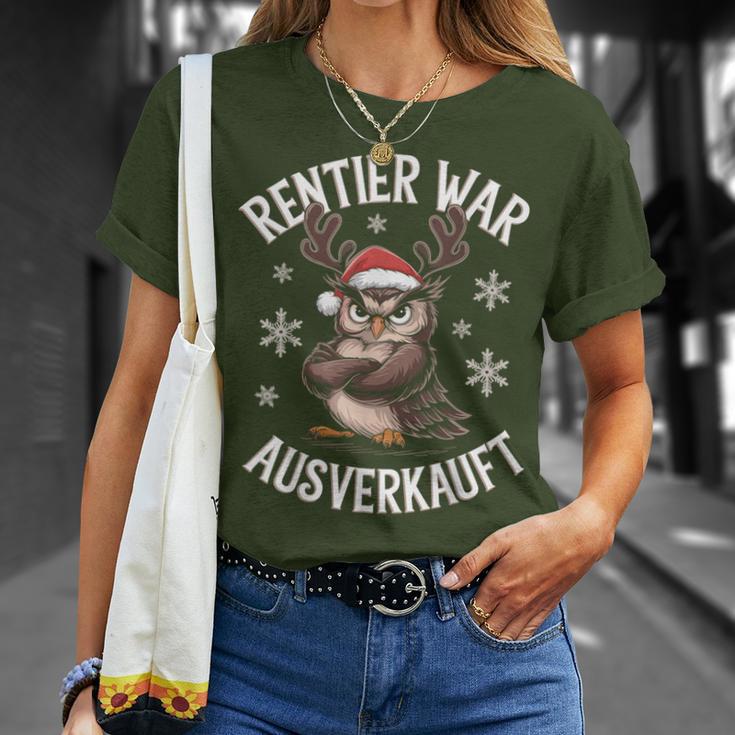 Christmas Owl Reindeer Was Out Sold Out T-Shirt Geschenke für Sie