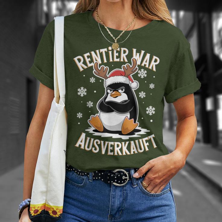 Christmas Penguin Reindeer Was Out Sold Out T-Shirt Geschenke für Sie