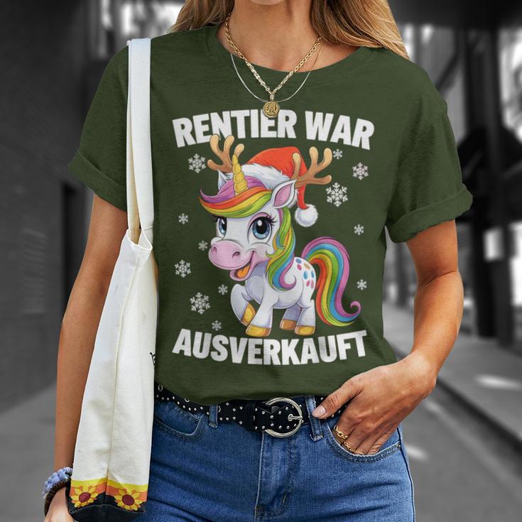 Christmas Unicorn Reindeer Was Out Sold Out T-Shirt Geschenke für Sie