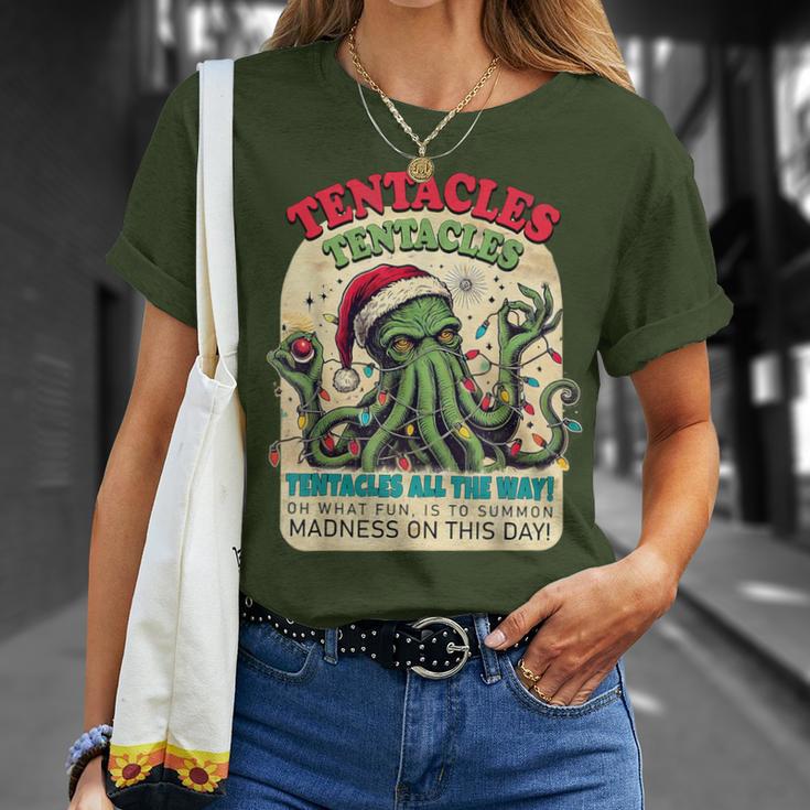 Cthulhu Christmas Tentacle Eldritch Holiday T-Shirt Geschenke für Sie