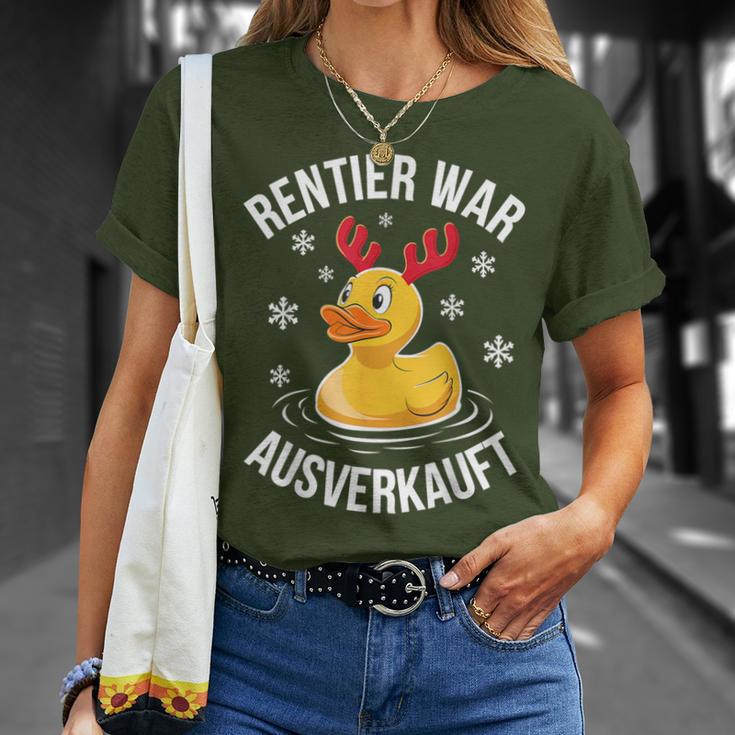 Duck Christmas Saying Reindeer War Ausverkauft T-Shirt Geschenke für Sie