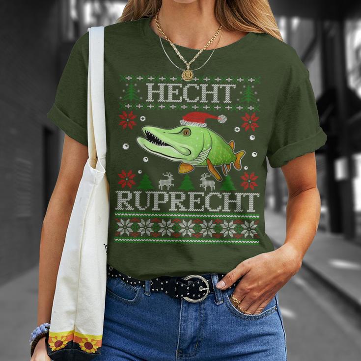 Fishing Christmas Fishing Pike Ruprecht T-Shirt Geschenke für Sie