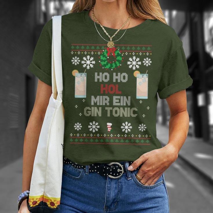 Ho Ho Hol Me A Gin Tonic Costume Christmas T-Shirt Geschenke für Sie