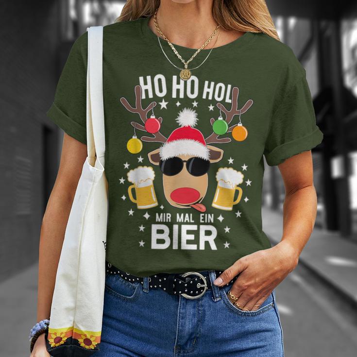 Ho Ho Hol Mir Mal Ein Bier Reindeer Christmas T-Shirt Geschenke für Sie