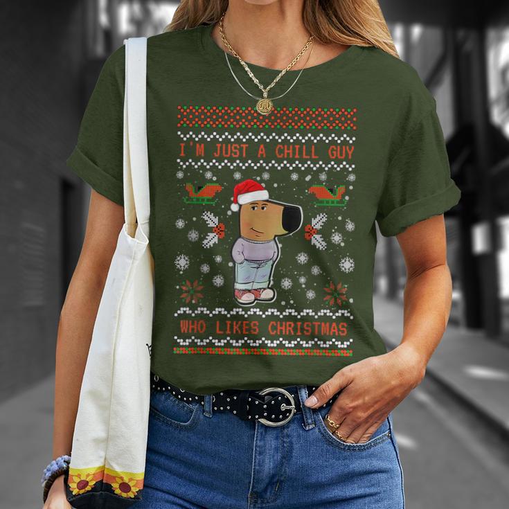 I'm Just A Chill Guy Who Likes Christmas My New Character T-Shirt Geschenke für Sie