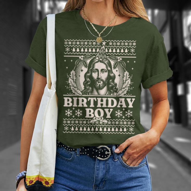 Jesus Birthday Boy Happy Birthday Jesus Ugly Christmas T-Shirt Geschenke für Sie