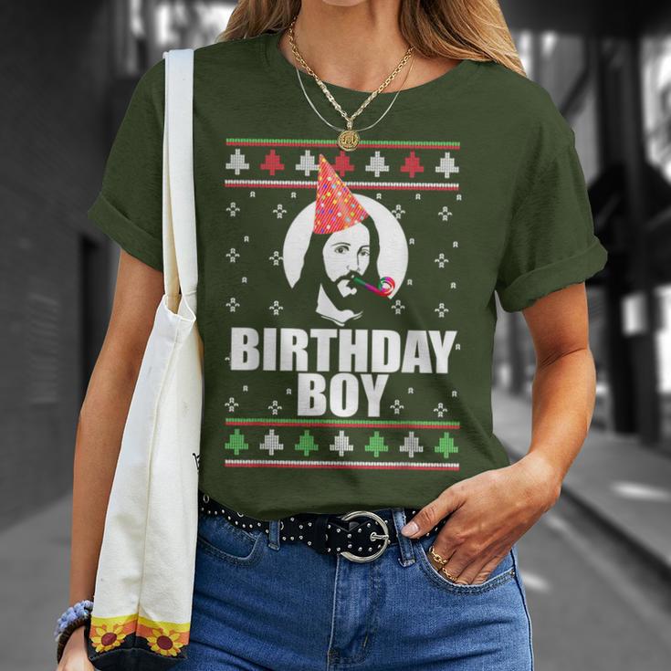 Jesus Nasty Christmas Knitted Jacket With Birthday Boy T-Shirt Geschenke für Sie