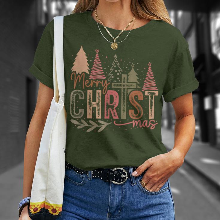 Merry Christmas Christian Christmas Tree T-Shirt Geschenke für Sie