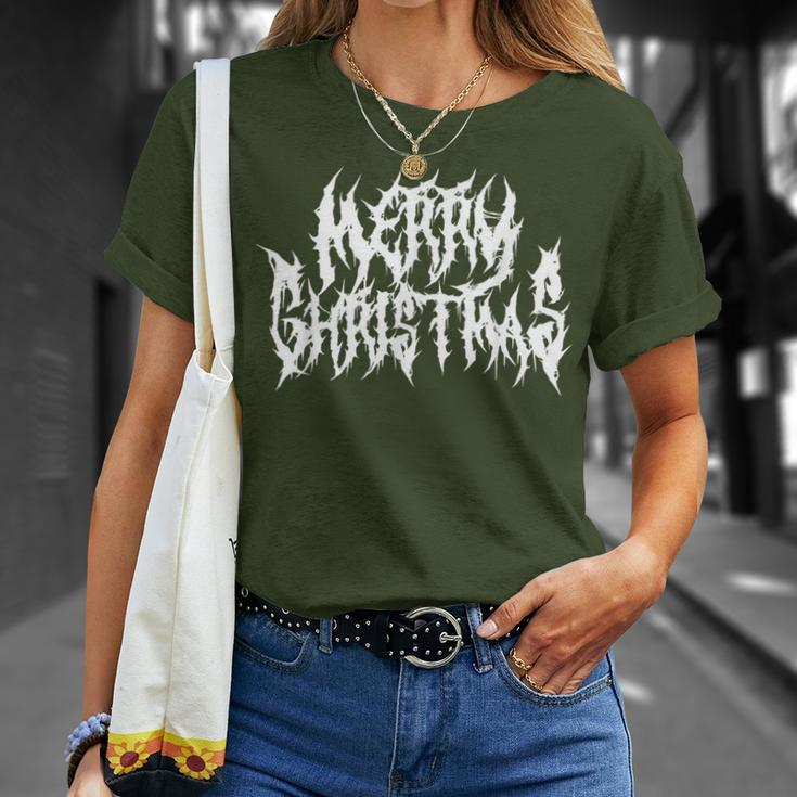 Merry Christmas Death Metal Metal Goth Xmas T-Shirt Geschenke für Sie