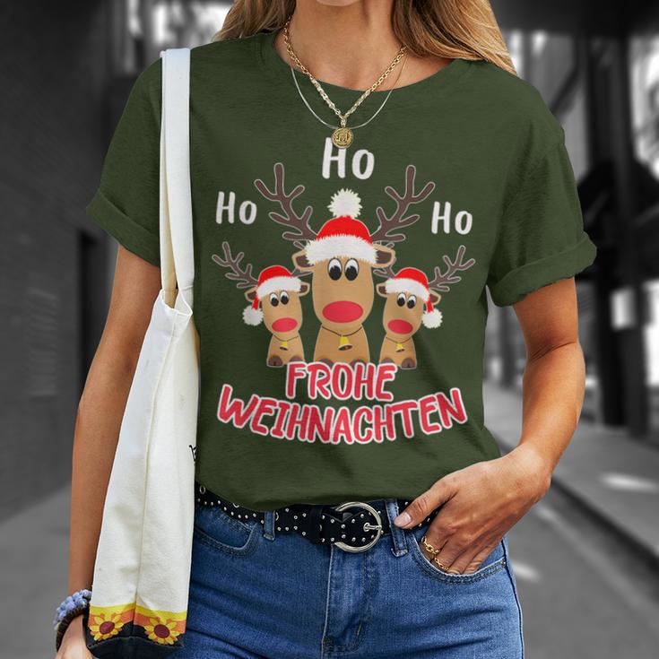 Merry Christmas Reindeer Ho Ho Ho Elk Christmas T-Shirt Geschenke für Sie