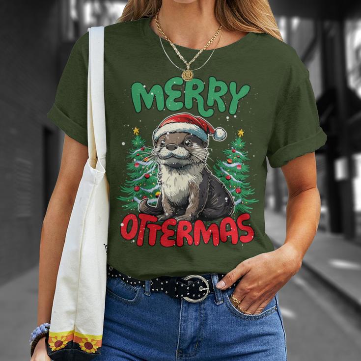 Merry Ottermas Otter Christmas T-Shirt Geschenke für Sie