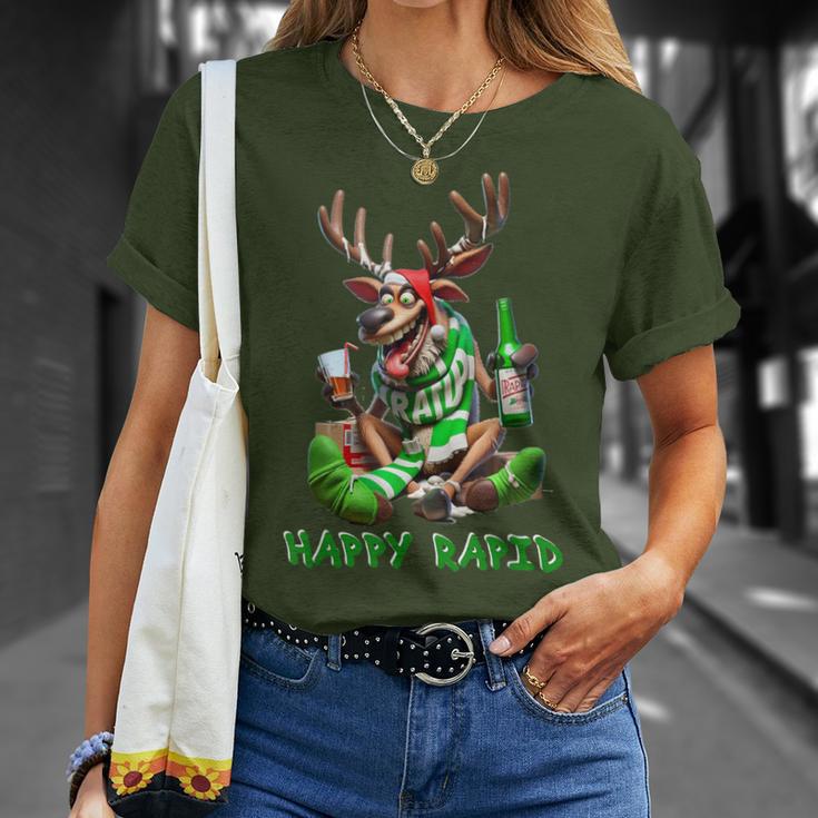 Reindeer Happy Rapid I Christmas T-Shirt Geschenke für Sie