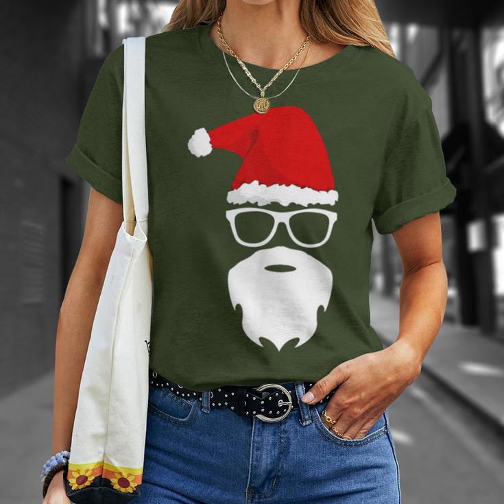 Santa Claus Christmas Hat Beard Sunglasses Christmas T-Shirt Geschenke für Sie