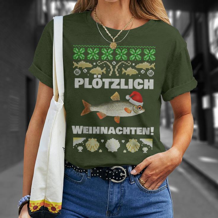 Suötzlich Christmas Fishing Plötz Red Eye Fish T-Shirt Geschenke für Sie