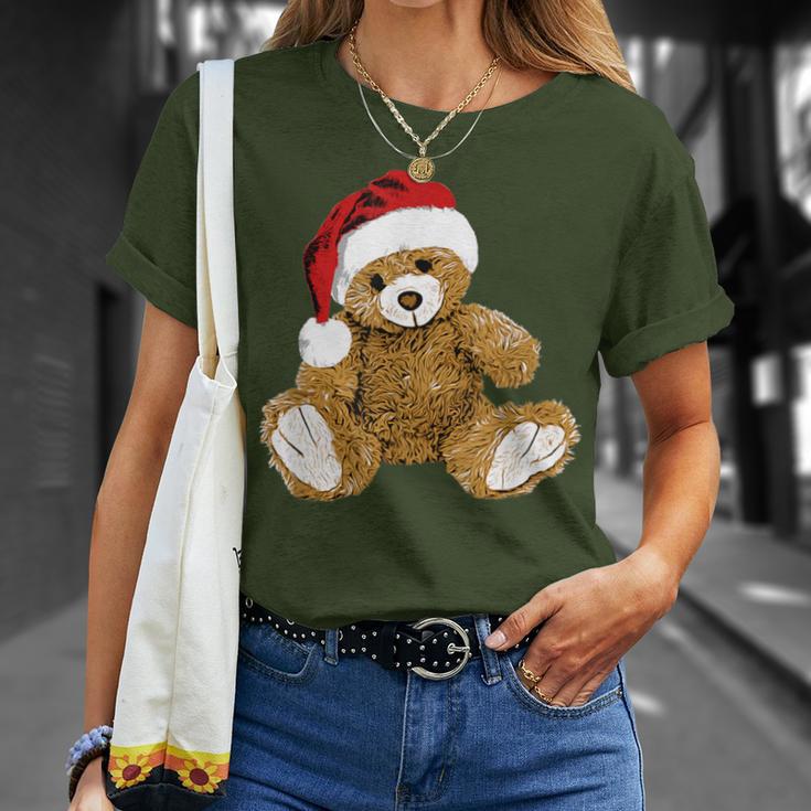 With Teddy Bear And Santa Hat Teddy Bear Christmas T-Shirt Geschenke für Sie