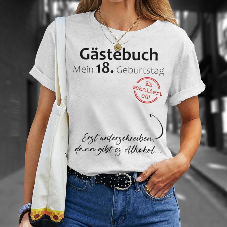 18Th Birthday Party Guest Book Boys Girls Decorative T-Shirt Geschenke für Sie