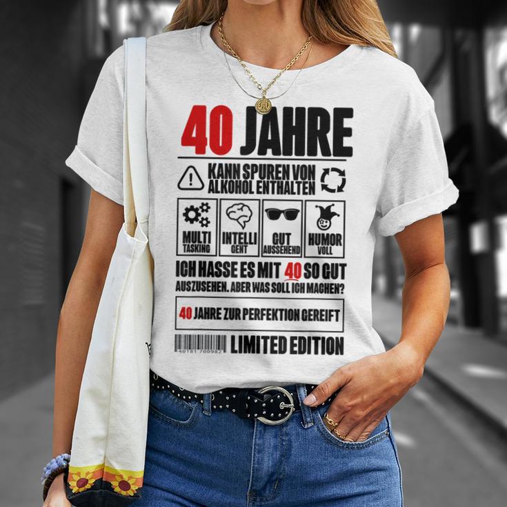 40Th Birthday 40 Years Decorative T-Shirt Geschenke für Sie