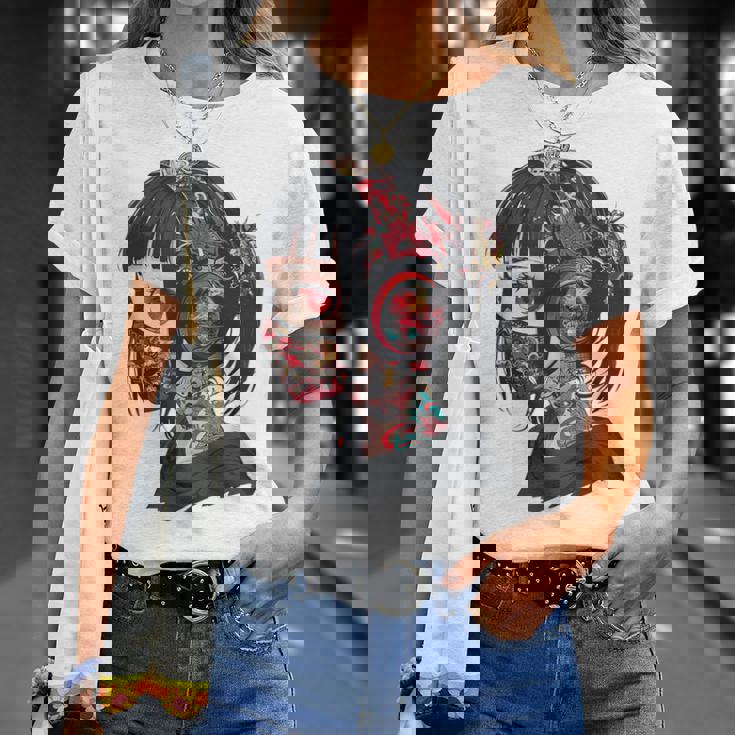 Anime Manga Gráfico Ojos Rojos Arte Anime Camiseta unisex Regalos para ella