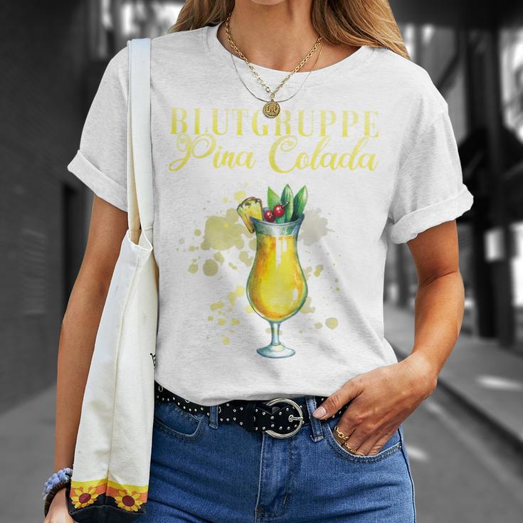 Blood Group Pina Colada Bartender T-Shirt Geschenke für Sie