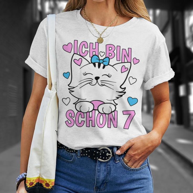 Children's Ich Bin Schon 7 Jahre Girl Ich Bin Schon 7 Years T-Shirt Geschenke für Sie