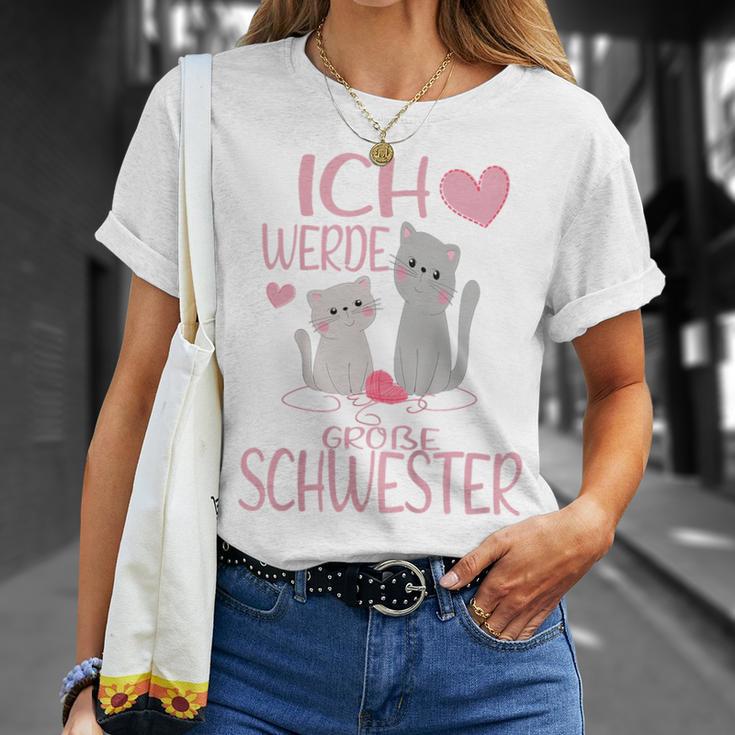 Children's Ich Werde Große Schwester Ich Werde Große Schwester 2023 Cat T-Shirt Geschenke für Sie