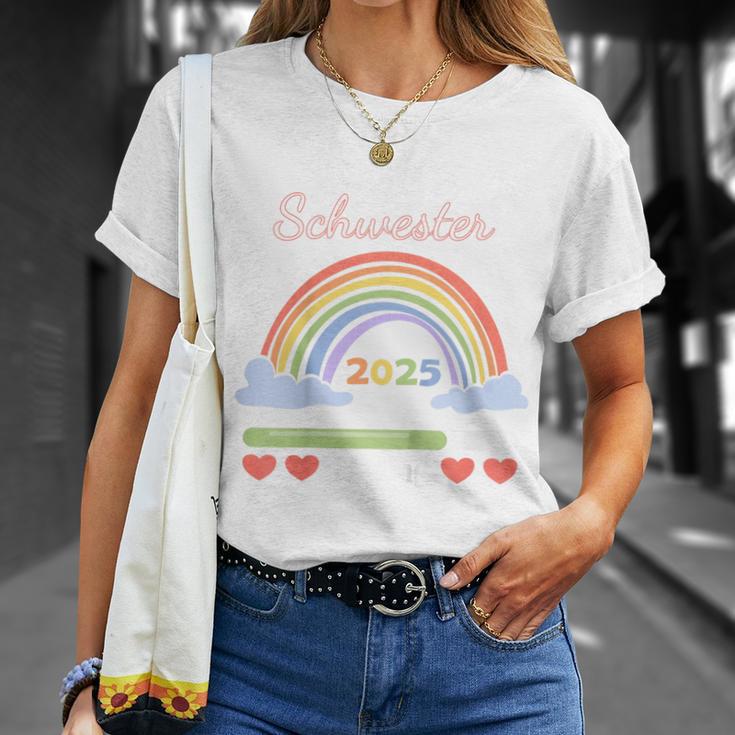 Children's Rainbow Ich Werde Große Schwester 2025 T-Shirt Geschenke für Sie