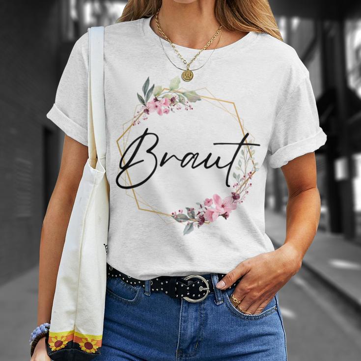 Damen Braut Bride Junggesellenabschied Dezent Herz Jga Bride To Be T-Shirt Geschenke für Sie